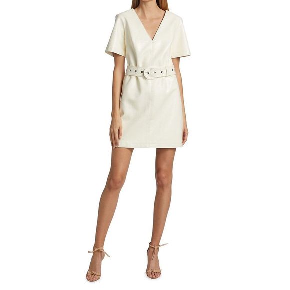 Cinq à Sept
Abytha Belted Faux Leather Minidress - Picture 1 of 9